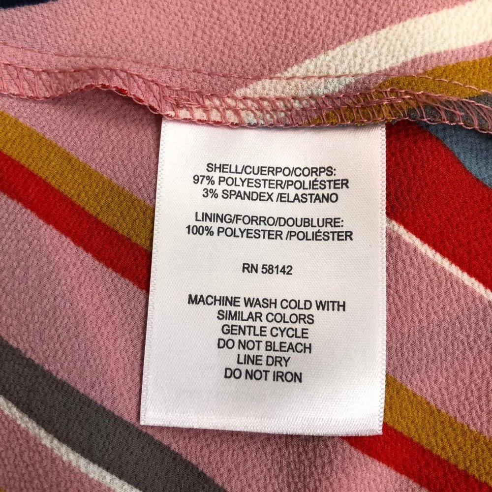 London Times Midi Dress Sleeveless Striped Pink - Picture 5 of 6